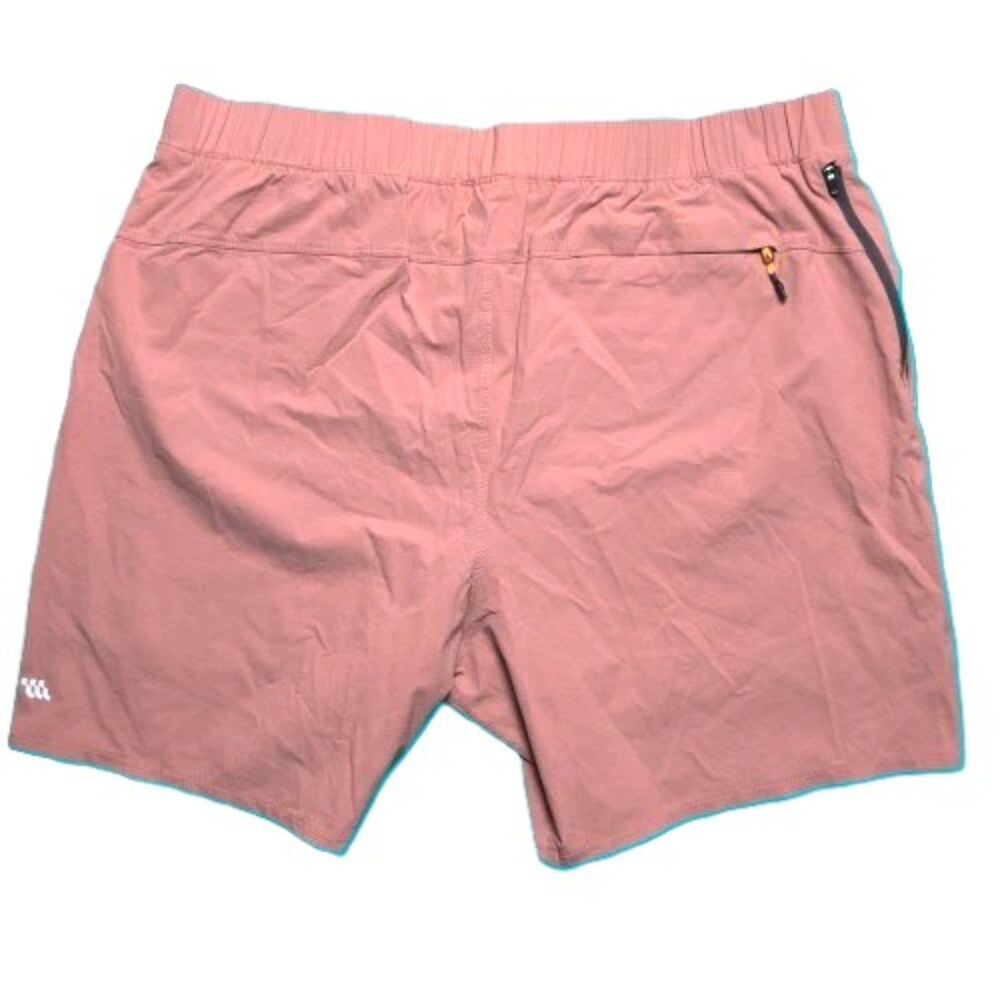 Wellen XL Salmon Pink Men's Athletic Shorts Lined Zipper Pocket Drawstring